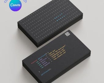 Tarjeta de presentación profesional de programador desarrollador