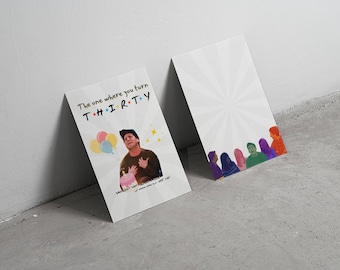 30th Printable Birthday Card - Friends - Joey