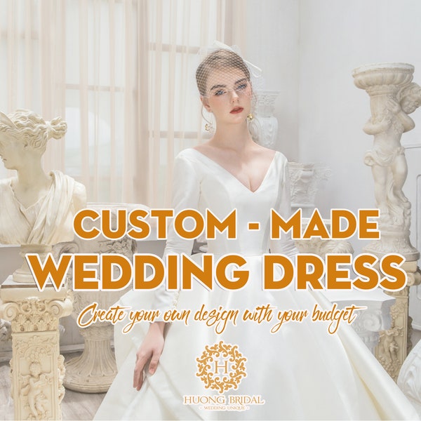 Custom-made wedding dresses: Boho wedding dress, Satin wedding dress, Mermaid wedding dress, Lace wedding dress