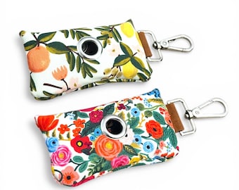 Handmade Dog Poop Bag Holder: Gold or Silver Hardware