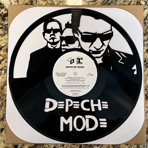 Depeche Mode laser cut vinyl record custom - gift - birthday - Christmas - Art