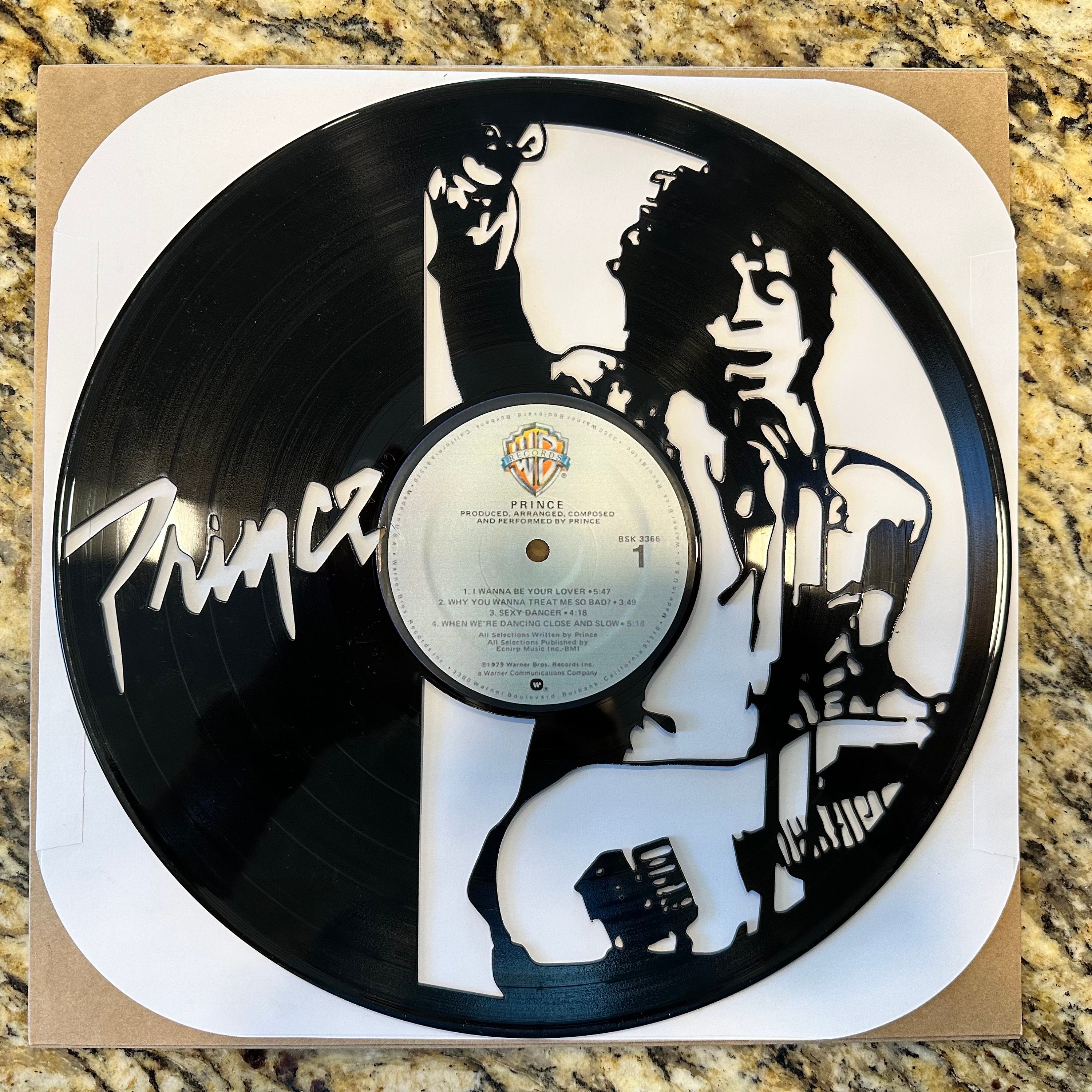 Prince Laser Cut Vinyl Record Birthday Custom Gift Birthday Christmas Art 