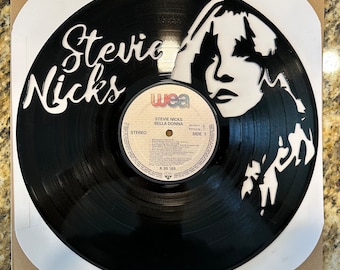 Stevie Nicks cut vinyl record    birthday custom - gift - birthday - Christmas - Art