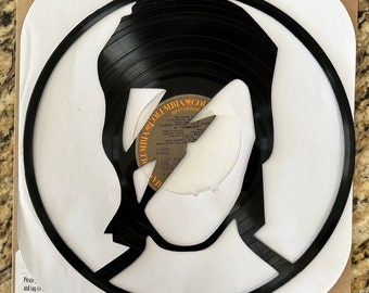 David Bowie laser cut vinyl record ziggy stardust custom - gift - birthday - Christmas - Art