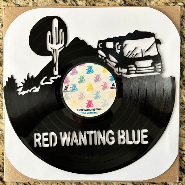 Red Wanting Blue RWB laser cut vinyl record custom - gift - birthday - Christmas twenty one pilots - Art