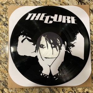 The Cure laser cut vinyl record Robert Smith custom - gift - birthday - Christmas - Art