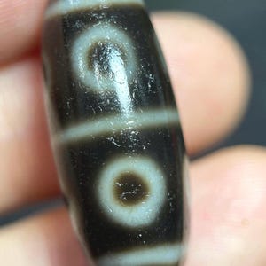 Dzi perle 8 Augen kleine Amulett Anhänger Größe 27 * 12 mm