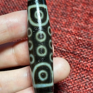 Dzi bead 21 eyes stunning pure old amulets pendant ,dragon scale pattern size 5.5*1.3cm- tibetan dzi