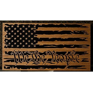 Tattered We the People American Flag