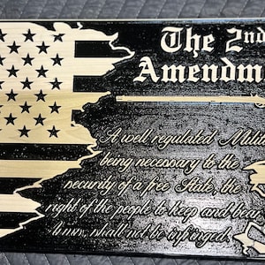 Tattered American Flag with 2nd amendment