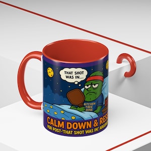 Funny Relaxation Coffee Mug for Pickleball, Stress Relief Mug, Unique Gift for Friends, Humor Mug for Coffee Lovers, Pickleball Coffee Cup