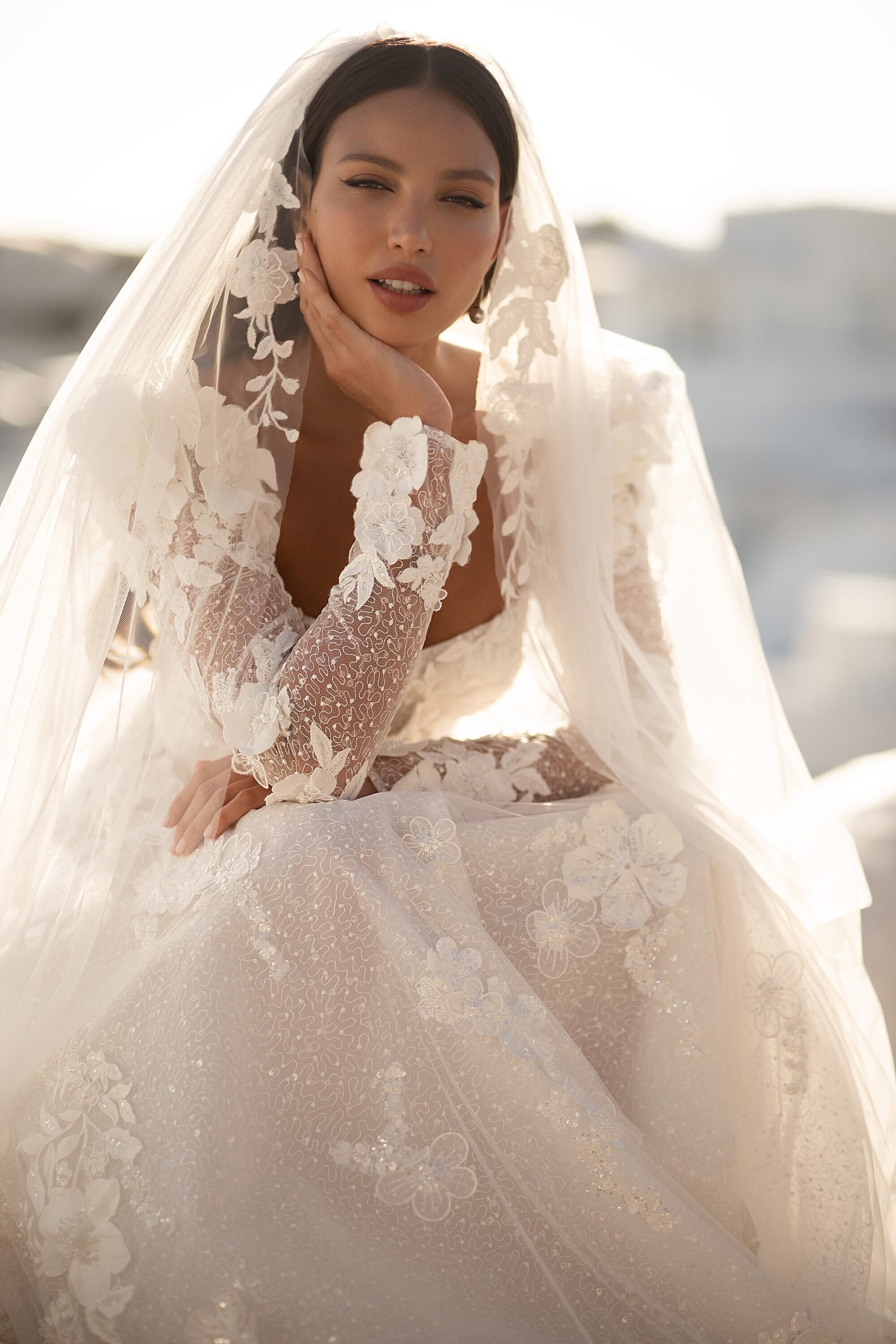 White bridal shop store