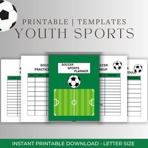 Youth Soccer Planner: Team Schedule Templates (Digital Download)