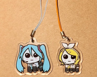 Adornos acrílicos para teléfono Vocaloid Yippe