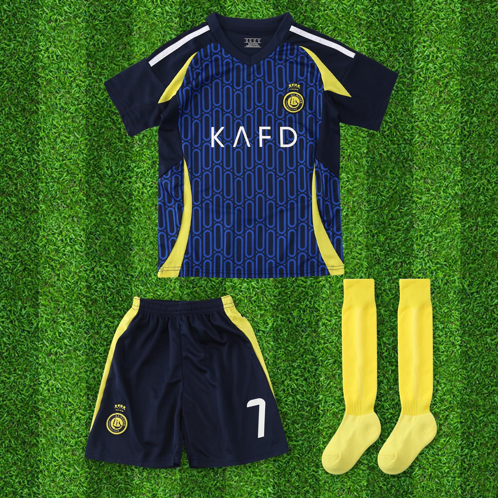 kids 7# Ronaldo Soccer Jersey, Boys and girls jersey, 2024, Jersey plus Shorts, ,Kids Jersey, Soccer Youth jersey,Boys and girls jersey