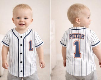 Personalized Kids Baseball Jersey, Custom Baseball Jersey, First Birthday Baseball Jersey, Toddler Baseball Jersey, Baseball First Birthday