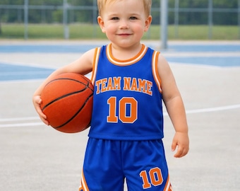Custom Basketball Jersey Set for Kids – Personalized Name & Number – Toddler  Youth Sports Uniform – Matching Jersey Shorts
