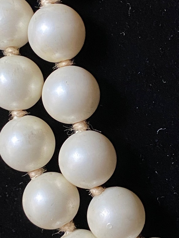 60s Vintage Marvella Pearl Choker – Double Strand… - image 3