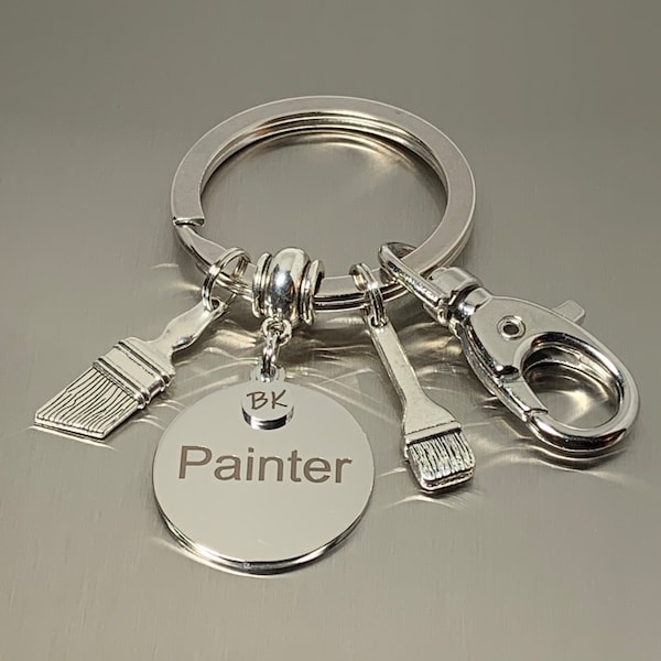 Painter Keychain | Business Keychain | Painter Gift | Entrepreneur Gift | Employee Gift | Company Gift | Car Keychain | Auto Accessory