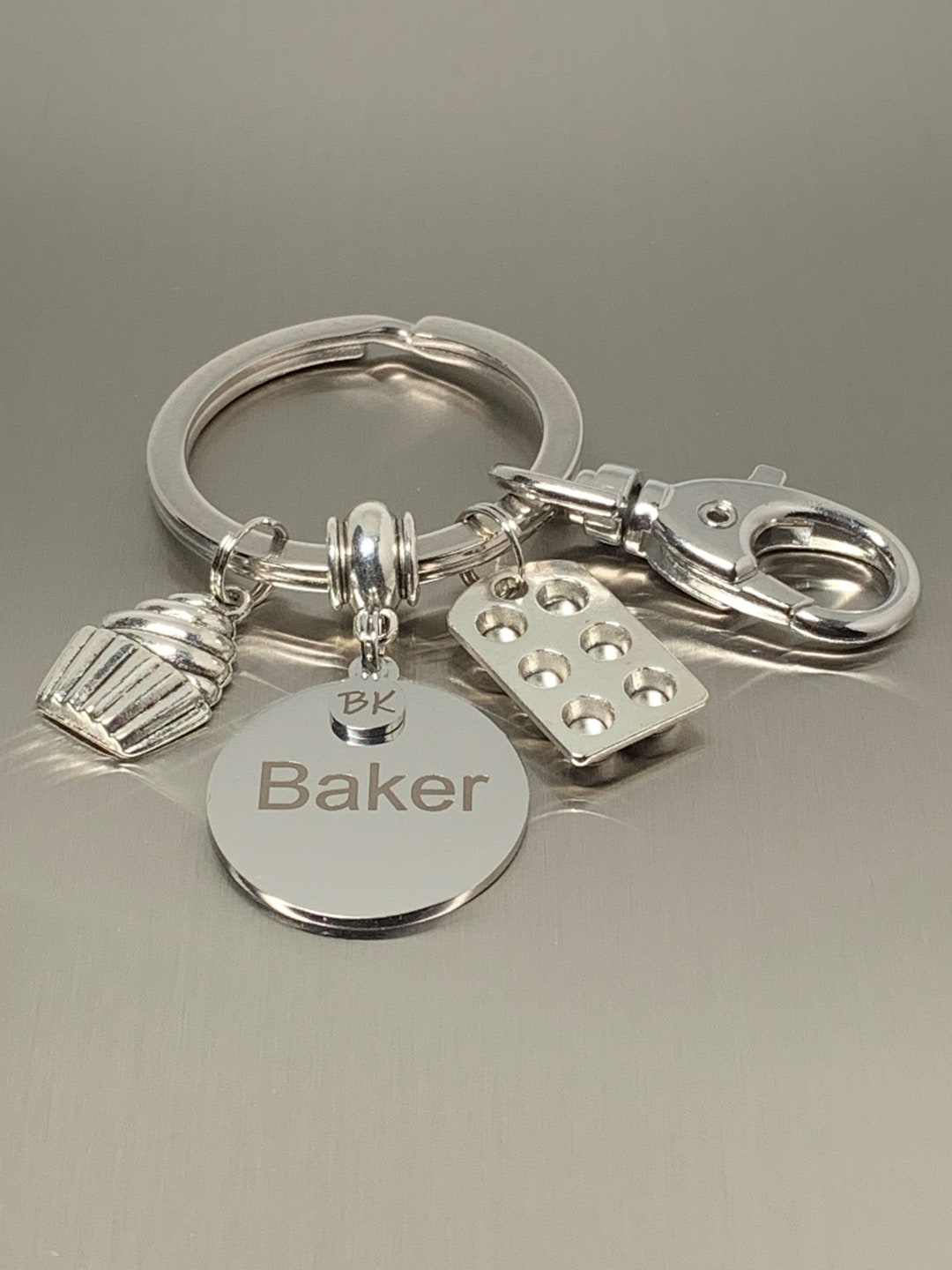 Baker Personalized Keychain Baker Gift Coworker Gift Boss Gift Business