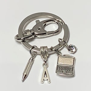 Graphic Designer Gift | Personalized Initial Keychain | Custom Letter Keychain | Best Friend Gift | Gift for Her Him | Personalized Gift
