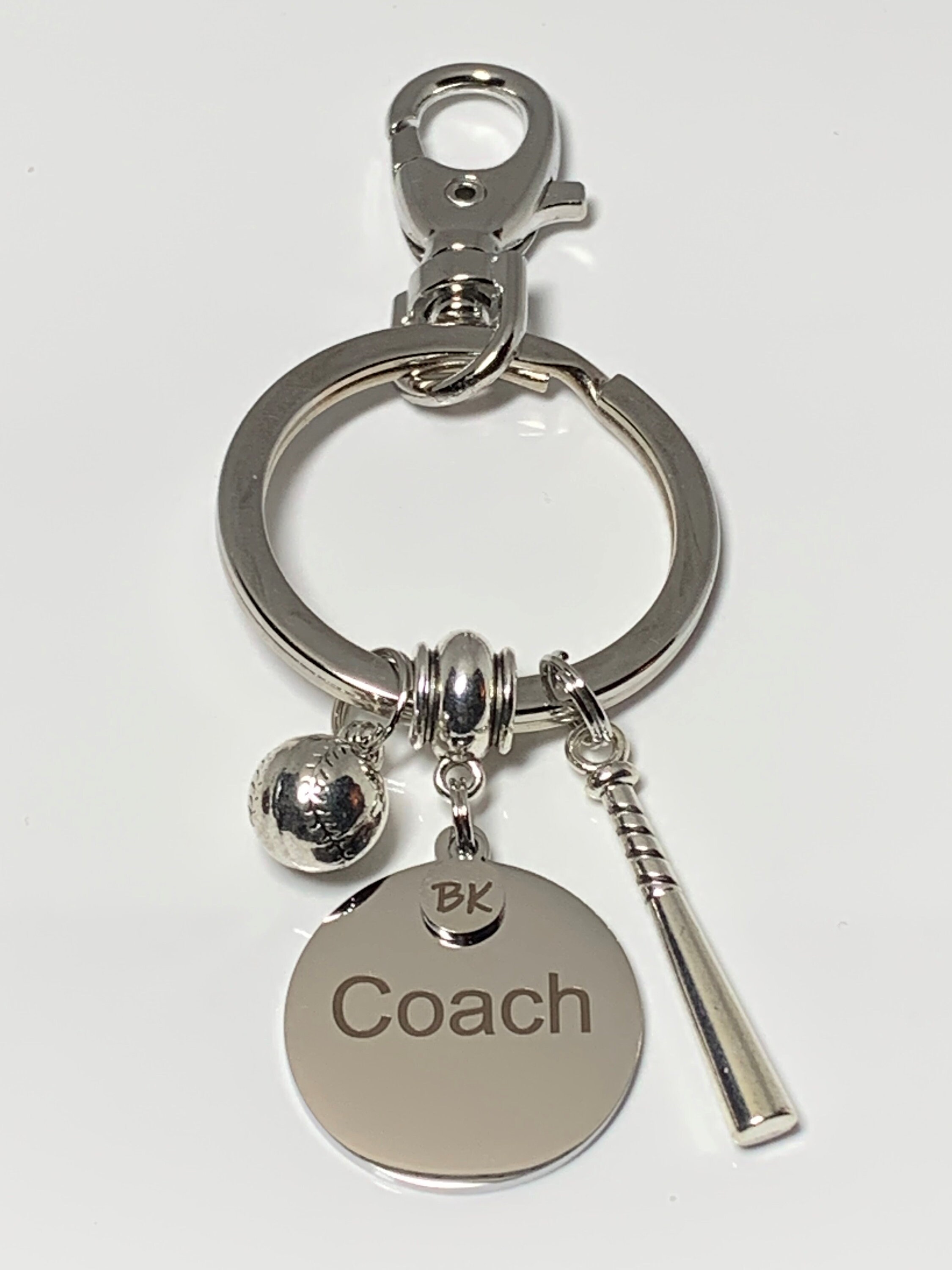 Coach | Softball Coach Gift | Softball Keychain | Personalized Keychain ...