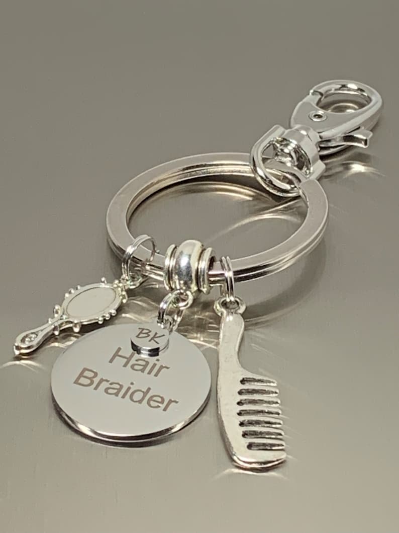 Hair Braider Personalized Keychain Hair Braider Gift Coworker Gift