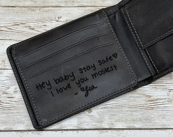 Personalized Wallet,Mens Wallet,Engraved Wallet,Groomsmen Wallet,Leather Wallet,Custom Wallet,Boyfriend Gift for Men,Father Day Gift for Him