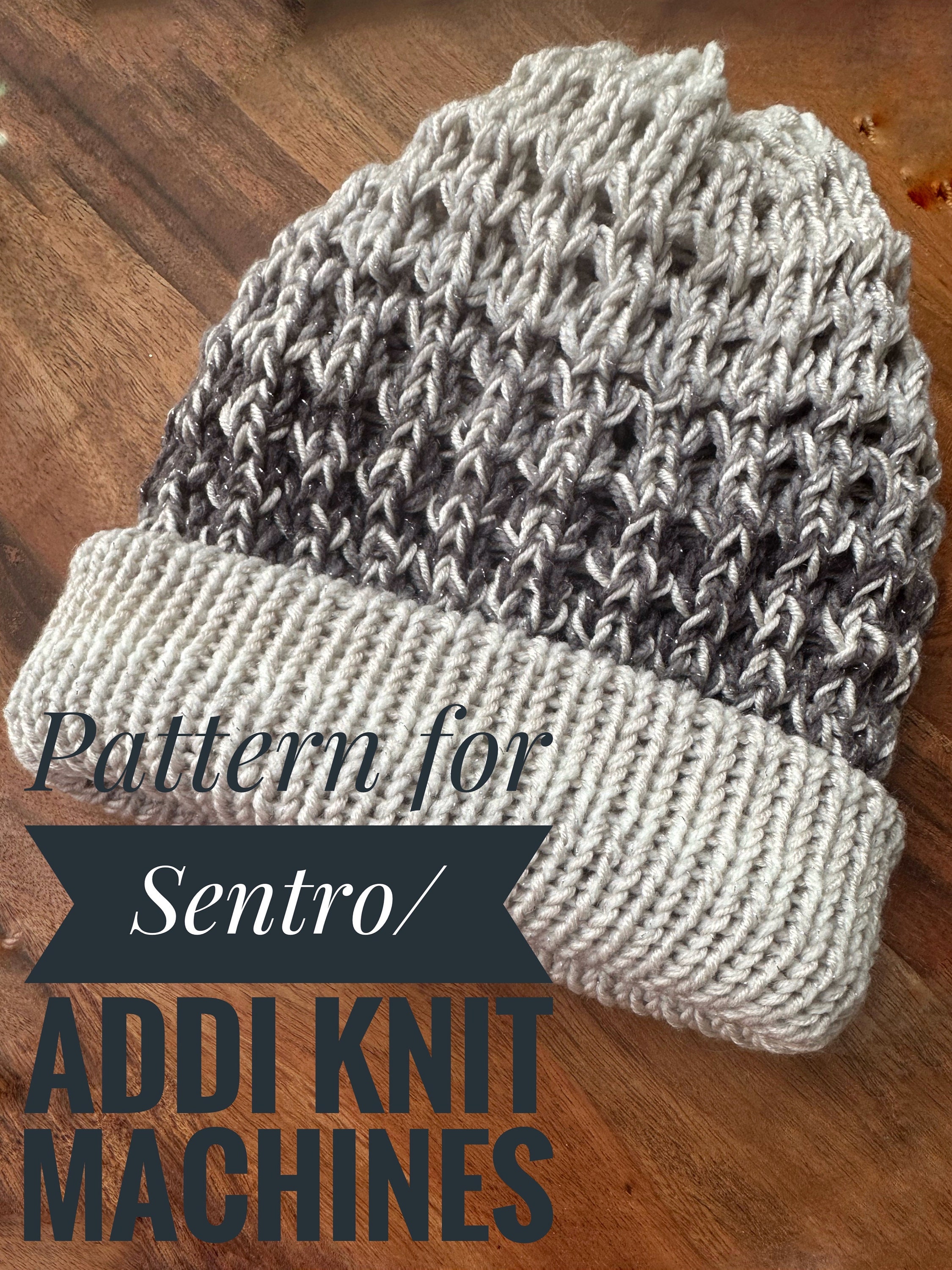 Addi Snowball Hat PDF Machine-knitting PATTERN / Sentro Machine