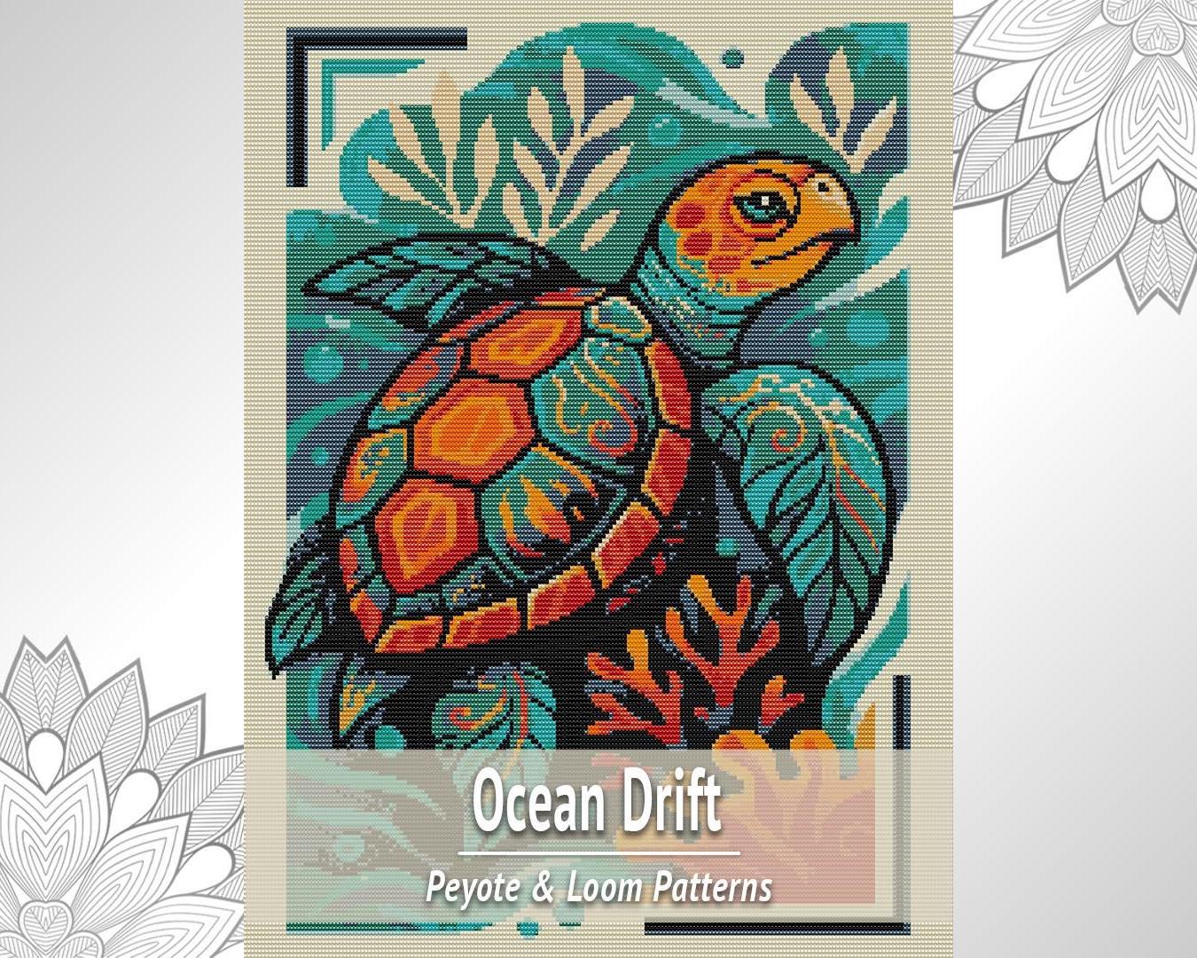 Sea Turtle Bead Tapestry Pattern PDF, Loom and Peyote Design - Etsy