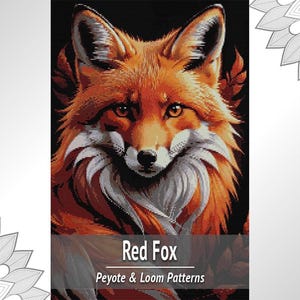 Fox Bead Tapestry Pattern, Wildlife Design for Loom & Peyote