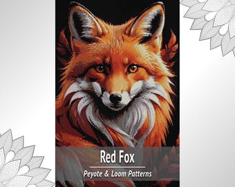 Fox Bead Tapestry Pattern, Wildlife Design for Loom & Peyote