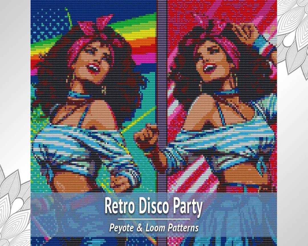 Disco Style Bead Tapestry Pattern PDF, Loom & Peyote Chart - Etsy