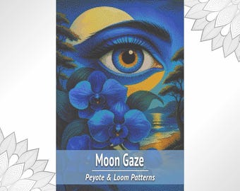Moon Eye Bead Tapestry Pattern PDF, Mystical Loom and Peyote Chart