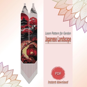 Sakura Gerdan Beading Pattern PDF, Loom Necklace Design, Japanese Cherry Blossom Beadwork