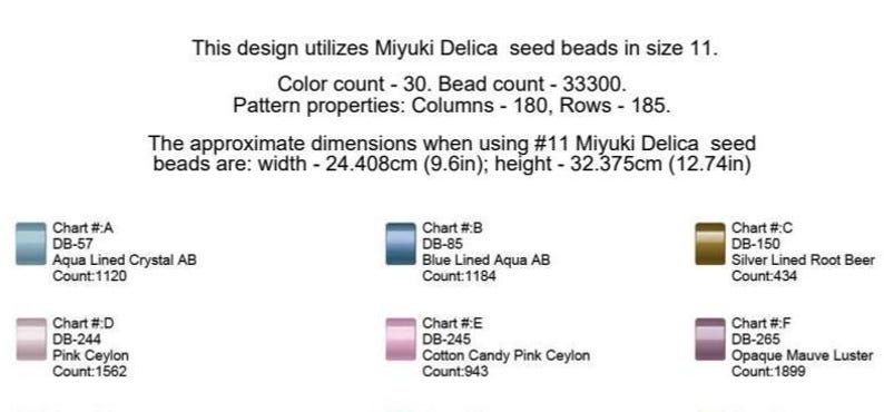 Pink Magnolia Bead Tapestry PDF, Peyote and Loom Pattern, Floral Beadwork Design image 4