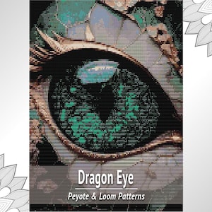 Dragon Eye Bead Tapestry Pattern PDF, Loom & Peyote Chart