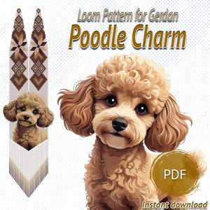 Poodle Beaded Necklace Pattern, Folk Art Dog Gerdan (PDF Download)