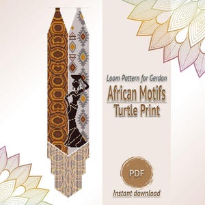 African Woman Gerdan Pattern, Loom Beaded Necklace Design, Silhouette Art, Tribal DIY PDF