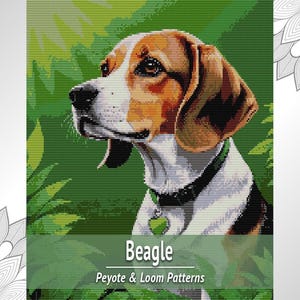 Wandtapijtpatroon beaglekralen, pdf-diagram hondenpeyote en weefgetouw