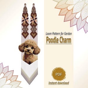 Poodle Beaded Necklace Pattern PDF, Dog Gerdan Design