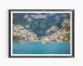 Foto Amalfikust, Italië, Middellandse Zeeafdruk / canvas