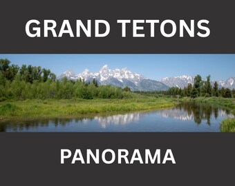 Grand Tetons from Schwabacher Landing Print / Canvas – Jackson Hole Wyoming Landscape Photography – National Park Wall Art