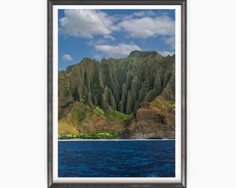Kauai, Hawaii Print / Canvas / canvas, Na Pali Coast, Beach, Tropical, Paradise