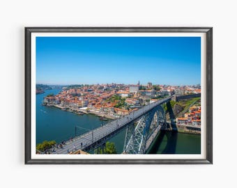 Porto Portugal Print / Canvas, Douro River, Dom Luís I Bridge