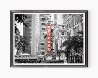 Fotografía de teatro de Chicago, Chicago, fotografía callejera, blanco y negro, teatro