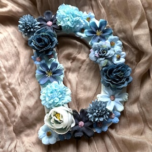 Floral Letter Decor | Personalized Flower Monogram | Nursery Wedding or Baby Shower Gift | Faux Flower Initial | Custom Decor