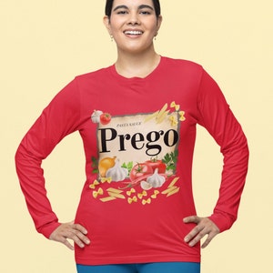 Bluza Prego Sauce, zabawna koszulka z ogłoszeniem ciąży 2024, kostium kobiety w ciąży na Halloween, prezent na dzień matki dla przyszłej mamy