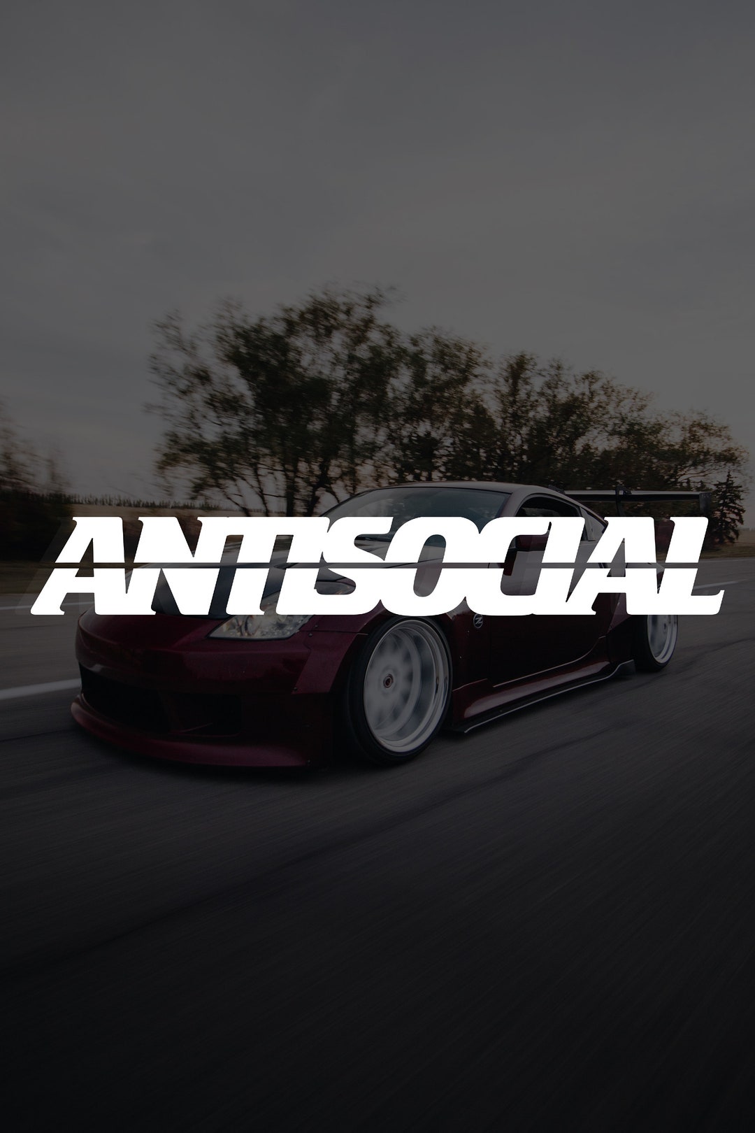 Antisocial JDM Decal Sticker Windshield Banner Window Etsy