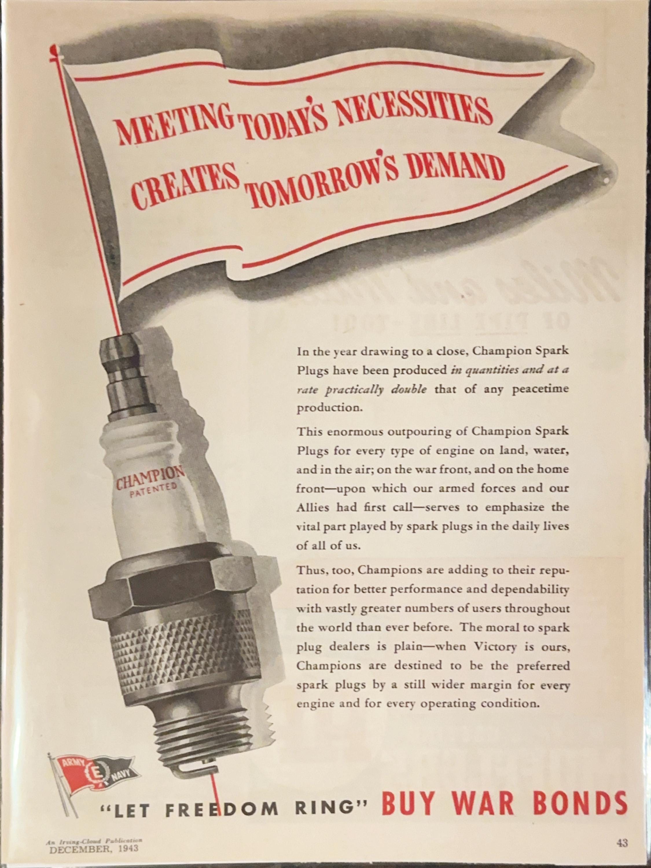 Vintage Champion Spark Plugs Advertising - Etsy